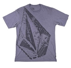 Volcom Stone Men’s Large Slim Fit Graphic Tee Heather Purple Lilac Skate Surf