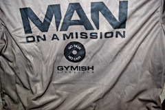Man On A Mission No Pain NO Gain Gymish Workout Gym Jersey Tee T-Shirt Unisex L