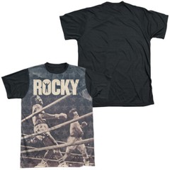 Rocky Battle Adult Halloween Costume T Shirt (Black Back), S-3XL