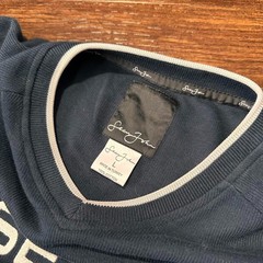 Vintage Y2K Sean John Graphic Shirt Navy Blue White Heavy Cotton Men Size L