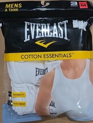 Everlast ~ Men’s 3-Pack Tanks Tops Cotton Blend White ~ Multiple Sizes Free Ship