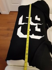 Maxi Milian New York “23” Black 2XL Long Sleeve Shirt Mesh Over Black /White