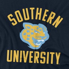 Southern University Adult T-Shirt One Color Logo, Navy, S-5XL