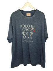 Polo Ralph Lauren Institut Nautique” deep blue graphic t-shirt – 2XB