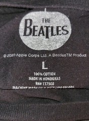 THE BEATLES John Paul George Ringo black Cotton Graphic T-shirt L