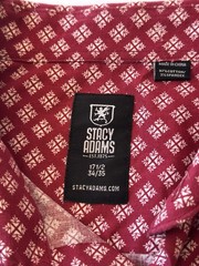 Stacy Adams Red Geometric Print Button-Up Shirt Men’s Pre-Owned