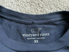 Vineyard Vines Mens X Small T Shirt Blue USA Patriotic Logo Preppy Casual