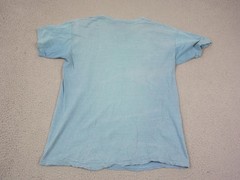 True Vintage Ozarks Shirt Mens Large Blue Lake Point View Resort 50s 60s Cotton