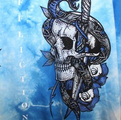AFFLICTION Black Label Roadhouse T-Shirt Bright Royal XL Y2K Grunge Goth Fashion