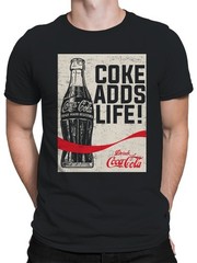 Officially Licensed Coca Cola Classic “Coke Adds Life Men’s T-shirt