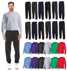 BILLIONHATS Bulk 24 Pack 12 Mens Jogger Pants & 12 Assorted Long Sleeve T-Shirts