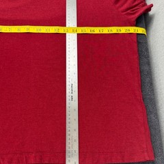 ROUGH DRESS Pima Cotton Rayon Blend Crew Neck Short Sleeve Red T-shirt – Small