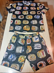 AKOO: Matching Shirt and Shorts All Over Print Championship Rings Pre-Owned