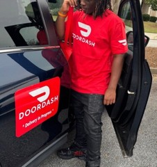 Reflective Tshirt DoorDash or Flex Delivery Driver Red Blue Black Door Dash