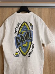 Rip Curl Surfboard Vintage T Shirt Mens Size L White Relaxed Fit Big Logo