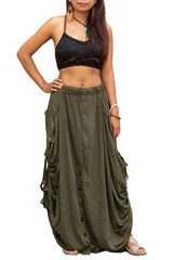 Thaluta Women’s Palazzo Pants Wide Leg Lounge Convertible Maxi Skirt with Poc…