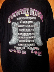 Country Music Tour 1991 black XL t shirt