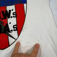 Screen Stars Shirt Mens L White Desert Storm POW MIA 1991 USA Patriotic Tee