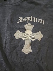 Vintage Asylum Rot In Pieces Shirt Mens XL Skull Cross Y2K Grunge Goth Biker