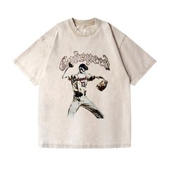 Unisex Godspeed Skeleton Baseball Gift Tee Gothic Sports Fan Casual T-Shirt