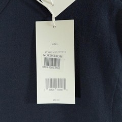 NEW Vince Shirt Mens Large Navy Cotton Garment Dye Crewneck Tee FLAWED