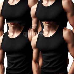 Men Black Vest 3 -6 -12 Pack Cotton Summer Tank Top Gym Plain Boys Vests S -3XL