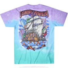 GRATEFUL DEAD-SHIP OF FOOLS-2 Sdd TIE DYE T-SHIRT S-M-L-XL-2X Garcia,Lesh,Wier
