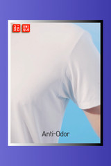 UNIQLO AIRism Crew Neck Short-Sleeve T-Shirt 02 LIGHT GRAY Size Small