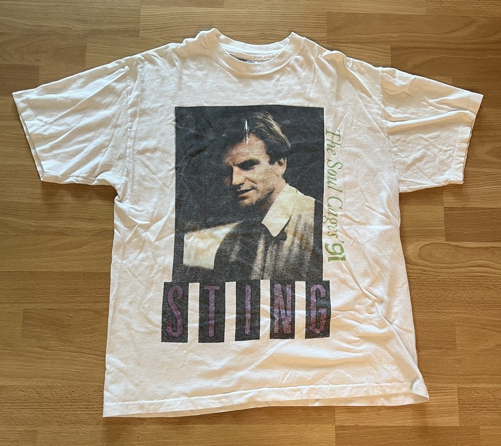 Vintage Sting 1991 ‘The Soul Cages’ Sold Out Tour RARE Double Sided T-Shirt (L)