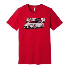 Toyota GR Supra A90 Unisex Graphic T Shirt With Detailed Car Artwork And Wheel D