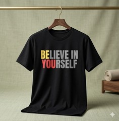 Motivation Positive Message Quote Believe In Yourself T-Shirt – H084