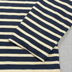 Saint-James T-Shirt Mens XS Blue Striped Round Neck Cotton Long Sleeve France
