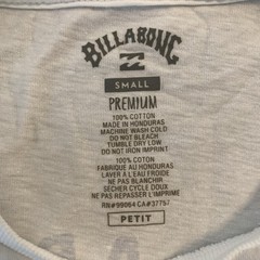 BILLABONG Estd 1973 Surf/Palm Tree Logo White Men’s Small Surf Skate Cool!