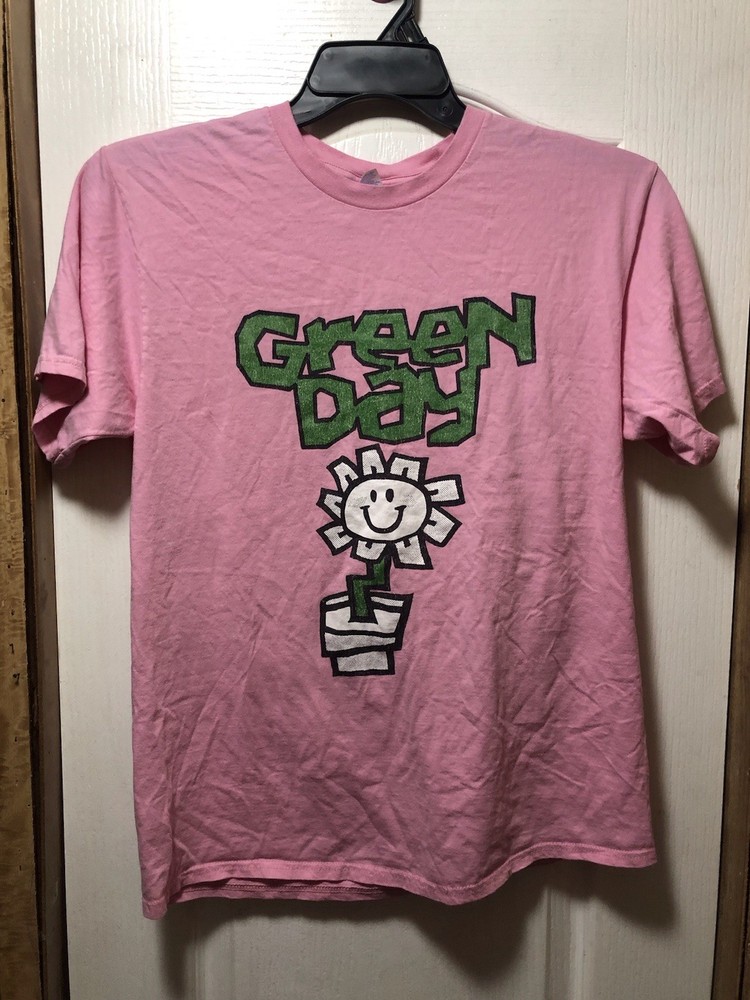 RARE Pink Green Day Official Merchandise Festival Pullover Men’s M Shirt Punk