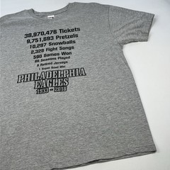 Philadelphia Eagles 1933-2018 Priceless T Shirt Size Large Gildan Hammer Gray
