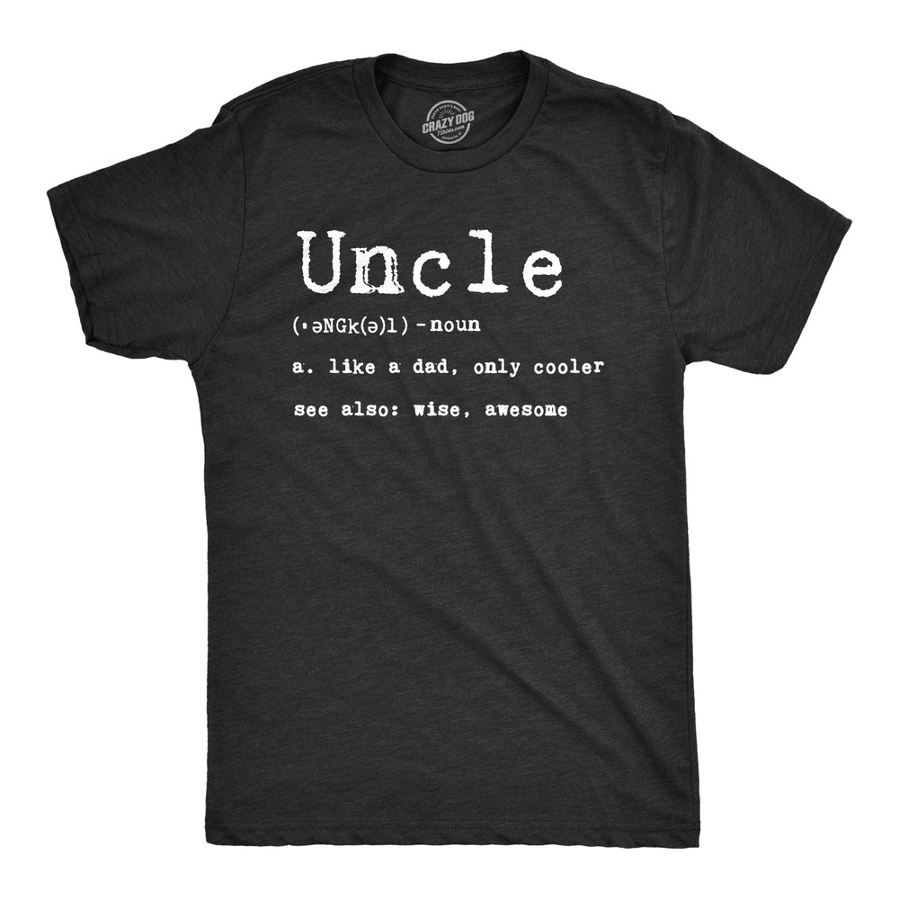 Mens Uncle Definition T shirt Funny Family Brother Gift Adult Humor Graphic Tee