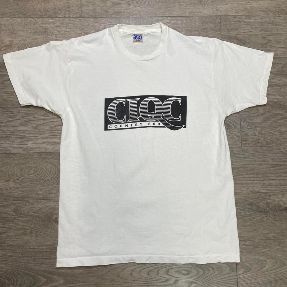 Vintage Asics CIQC Country 600 Graphic Tee Single Stitch White T-Shirt XL