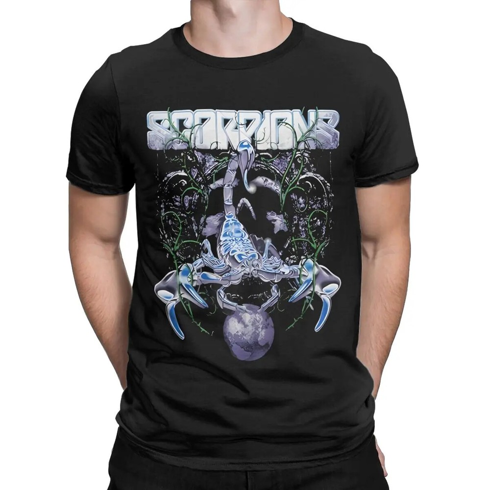 Scorpions Rock Band Shirt Apparel for Men Women Pure Cotton Fashion T-shirt Shor