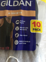 NWT Gildan 10 Pack Of A Shirts TANK T Tee Shirts Men Tagless Black and Gray