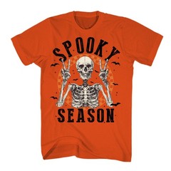 Halloween Shirt Vintage Retro Skeleton Scary Spooky Season Funny Novelty T-Shirt
