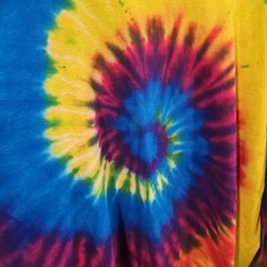 Tie Dye Long Sleeve Shirt 2XL Louisiana Festival Mardi Gras Rainbow Colorful