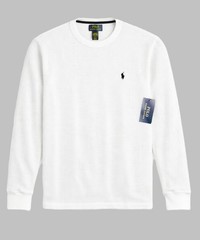 NWT – POLO RALPH LAUREN Mens Waffle Knit Thermal Long Sleeve Shirt WHITE – S-XXL