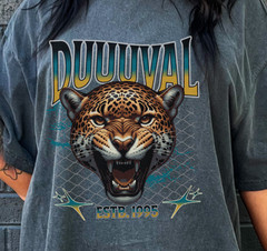 DUUUVAL Jaguar Graphic Tee – Vintage Jacksonville Shirt | Comfort Colors | S–3XL