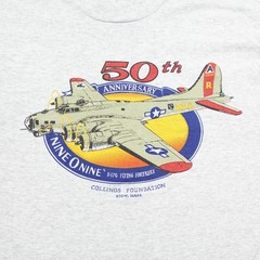 Vintage B-17 Flying Fortress Shirt Mens 2XL Gray 909 Bomber Plane Airplane 90s