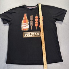 Filipino Food Word Art T-Shirt My Philippines Black Graphic Tee Size M LOT OF 2