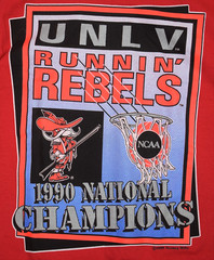1990 UNLV National Champions Mens Vtg NWT Nutmeg Mills T Shirt Size S Red USA