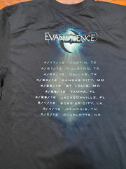 Evanescence Amy Lee 2012 Tour Black Double Sided U.S Dates SZ M-NWOT