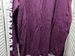 American Eagle Mens Shirt Size XL Tall Burgandy Long Sleeve Logo Front Pocket
