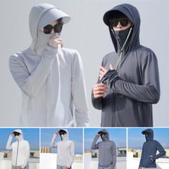Upf 50+ Men’s Long Sleeve Sun Skin Protection T-Shirt Outdoor Fishing Hoodies Us