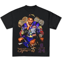 8/24 Championship Rings Casual Graphic Print Short Sleeve Crew Neck Tee